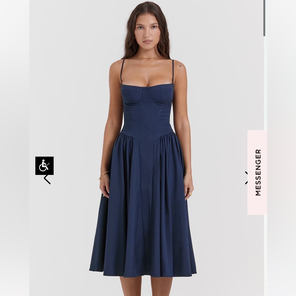 House of CB Samaria Dress in French Navy